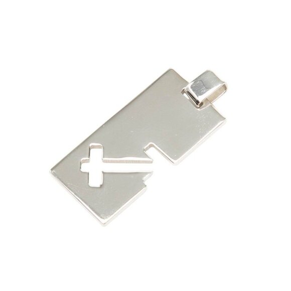 Gucci Sagittarius Logo Plate Pendant Top Silver - Picture 2 of 2